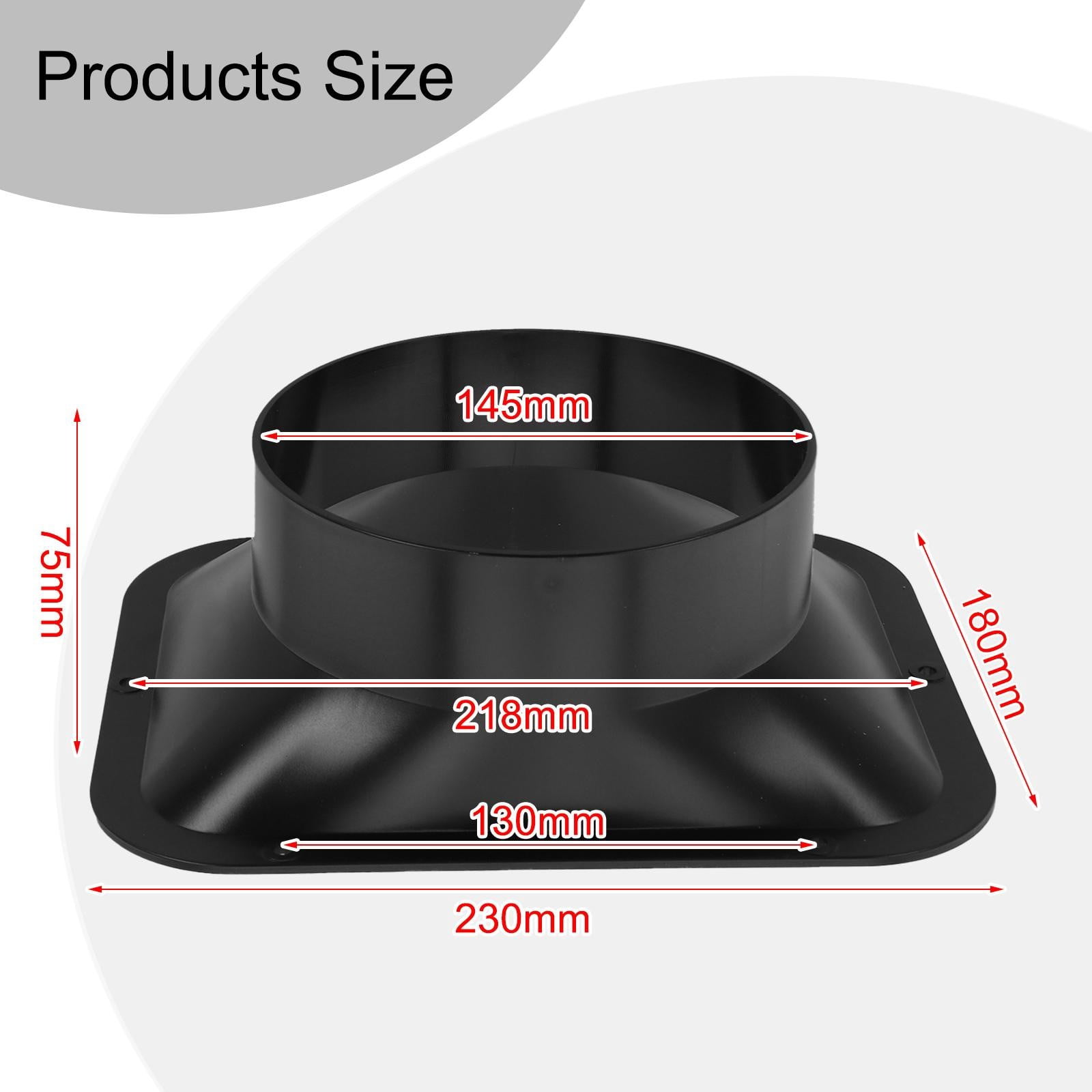 Long Duct Fan Hose Adapter Wall Flange Vent Connector Kitchen Hood Ventilation 150Mm Smile Home