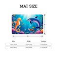thumbnail image 4 of FJPT Dolphin And Seahorse Ocean Theme Non Slip Flannel Floor Mat Kitchen Mat For Bathroom Kitchen Bedroom Decor 24x16 inch, 4 of 5