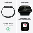 thumbnail image 2 of Open Box Apple Watch Series 10 42mm GPS Jet Black Aluminum Case with Black Sport Band - S/M, 2 of 5