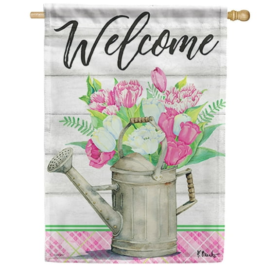 Carson House Flag - Spring Watering Can, Double Sided 28 x 40 inch
