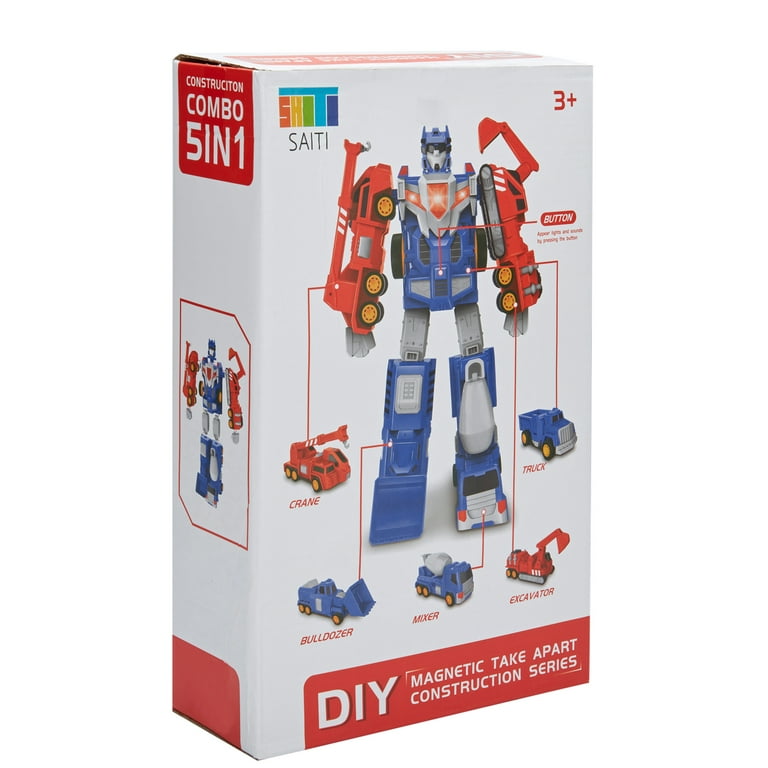 5 in 1 Transformers Robot Truck Toys Toys for 3 year Old Boys