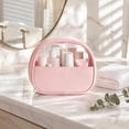 thumbnail image 4 of Makeup Organizer | Pink Makeup Organizer | Toiletry Organizer | Travel Organizer | Semi-Circular Small Makeup Organizer with Top Handle Birthday Gift for Travel, 4 of 6