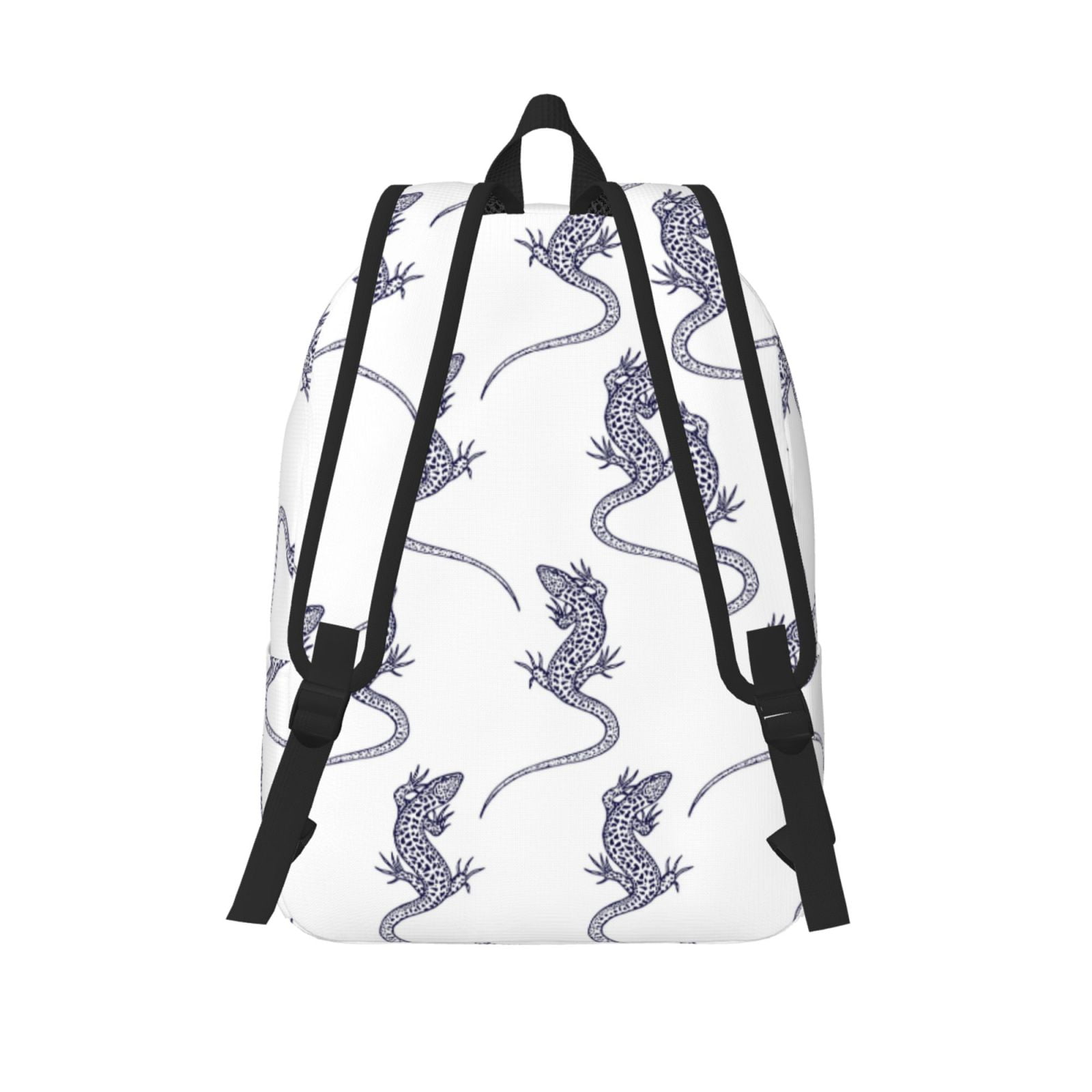 Travel Laptop Backpack - Minimalist Cute Lizard Lightweight Canvas Backpack, Wear Resistant Computer Backpack Bag Fit {sizeName} Laptop for Men Women with Adjustable Padded Shoulder Straps