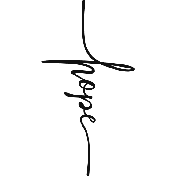 Hope Cross - Metal Wall Art