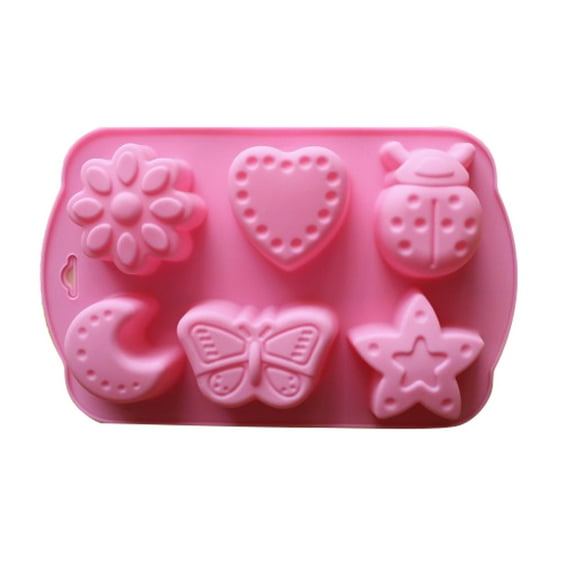 XZNGL Home Decor Diy Silicone Mold Sunflower Insect Cake Chocolate Candy With 6 Holes