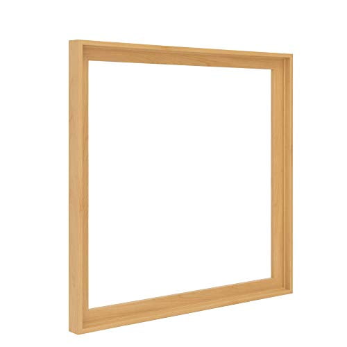 Pixy Canvas 12x12 inch Floater Frame for Canvas Paintings, Wood Panels, Canvas Panels & Stretched Canvas Boards. Floating Frame fits 5/8", 3/4" & max 7/8" Deep Artwork (Light Maple, 12 x 12 in)