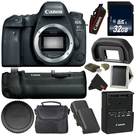 Canon EOS 6D Mark II DSLR Camera (Body Only)26.2MP Full-Frame Intl Model (No Warranty) Silver Level