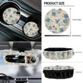 thumbnail image 6 of Xoenoiee Blue Hummingbird Floral Print Car Front Seat Covers 12Pcs Set with Steering Wheel &Seat Belt Cover Car Trash Can Armrest Cover Air Vent Bag Rear View Mirror Cover Cup Coasters Kychain, 6 of 7