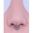 thumbnail image 5 of FANSING Hollowed-out Septum Rings 16g Septum Jewelry 8mm Septum Hoop 16 Gauge Septum Clicker Surgical Steel Septum Piercing Rings, 5 of 6