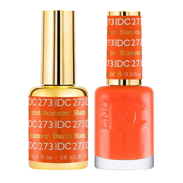 Set de esmaltes en gel DND DC Orange Collection 15 ml UV/LED + Laca
