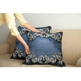 thumbnail image 2 of Ambesonne Victorian Throw Pillow Cover 2 Pack, Gothic Iron Ornament, 24", Dark Blue Grey, 2 of 5