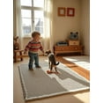 thumbnail image 4 of HAKUNA Waffle Bath Mat Green & Cream 24"x17",Boho Woven Modern Bath Rug Mats, Absorbent Non Slip Bathroom Floor Mat, Soft Washable Bath Rugs with Tassels for Bedroom, Kitchen, Shower, Tub, 4 of 7