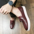 thumbnail image 6 of Big Size Men's Casual Loafers Slip On Leather Shoes Male Fashion Derby Dress Shoes Driving Shoes Moccasins Classic Penny Loafer Flats, 6 of 10