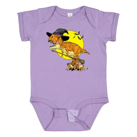 

Inktastic Roaring Tyrannosaurus Rex Witch on Halloween Boys or Girls Baby Bodysuit