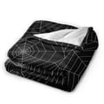 thumbnail image 2 of DouZhe Ultra-Soft Micro Fleece Lightweight Flannel Bed Blanket, Horror Spider Web Cobweb Print Cozy Warm Throw Blankets, 40"x30", 2 of 7