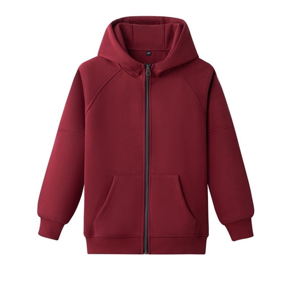 GigrtiJin Zip up Hoodie for Kids Fall Winter Long Sleeve Jackets Girls Loose Casual Outdoor Sweatshirt with Pockets 4T-13T