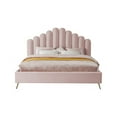 thumbnail image 7 of Meridian Furniture Lily Solid Wood and Tufted Velvet King Bed in Pink, 7 of 7