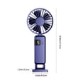 thumbnail image 3 of Needhep Usb Rechargeable Foldable Fan,Fan for Bedroom With Cold Air, Small Electric Fan With Cord, Office Desk Fan, Small Fan Portable (Blue), 3 of 7