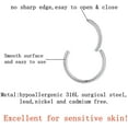 thumbnail image 2 of Followmoon 316L Surgical Steel Nose Rings Hoop Septum Clicker Hinged Segment Ring Lip Ear Piercing Earrings for Cartilage Helix Tragus Conch Rook 20g 18g 16g 14g 12g 10g 8g,Inner Diameter 5mm to 22mm, 2 of 7