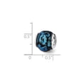 thumbnail image 2 of 925 Sterling Silver Reflections Blue Dichroic Glass Bead; for Adults and Teens; for Women and Men, 2 of 2