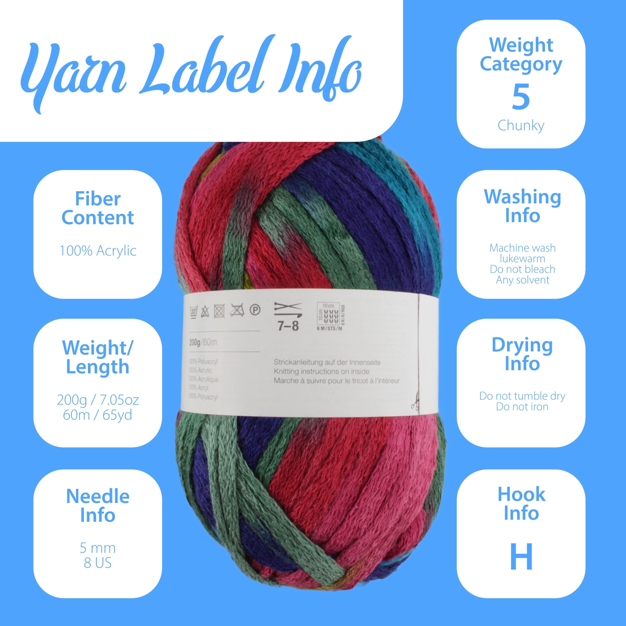JubileeYarn Mesh Fishnet Yarn - Chunky Acrylic - 200g/Skein - Red - 2 Skeins