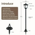 thumbnail image 4 of [Solar Lamp Post] Solar Powered 40" Vintage Street Lamp Post Lights | Outdoor Pole Lights for Patio, Lawn, Pathway, Driveway, Front/Back Door, 4 of 13