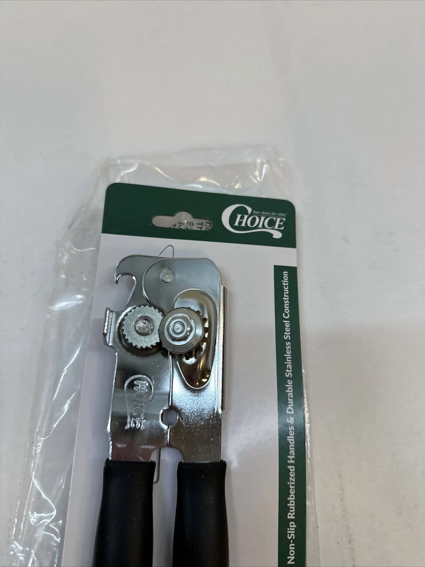 CRESTIN- Choice Manual Can Opener With Black Handle