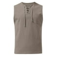 thumbnail image 3 of Zrbywb New Fashion Men Vest Mens Spring And Summer Tops Casual Sports Sleeveless Top Cotton Linen Vest Solid Fitness Muscle Tank Top, 3 of 4