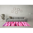 thumbnail image 3 of Ahgly Company Indoor Round Oriental Pink Traditional Area Rugs, 7' Round, 3 of 4