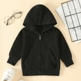 thumbnail image 2 of JUMESG Boys Zip Up Hoodie Toddler Baby Girl Boy Hooded Jacket Long Sleeve Zipper Sweatshirt 1T 2T 3T 4T 5T 6T Kids Casual Outwear,Black 6-12 Months, 2 of 6