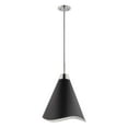 thumbnail image 2 of 60/7472-Nuvo Lighting-Tango - 1 Light Small Pendant In Mid-Century Modern Style-16 Inches Tall and 7.88 Inches Wide-Matte Black/Polished nickel Finish, 2 of 4
