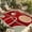 Red, variant on Black Red Outdoor Rug for Patio/Deck/Porch, Non-Slip Large Area Rug 5 x 8 Ft, White Circle Geometric Abstract Texture Indoor Outdoor Rugs Washable Area Rugs, Reversible Camping Rug Carpet Runner