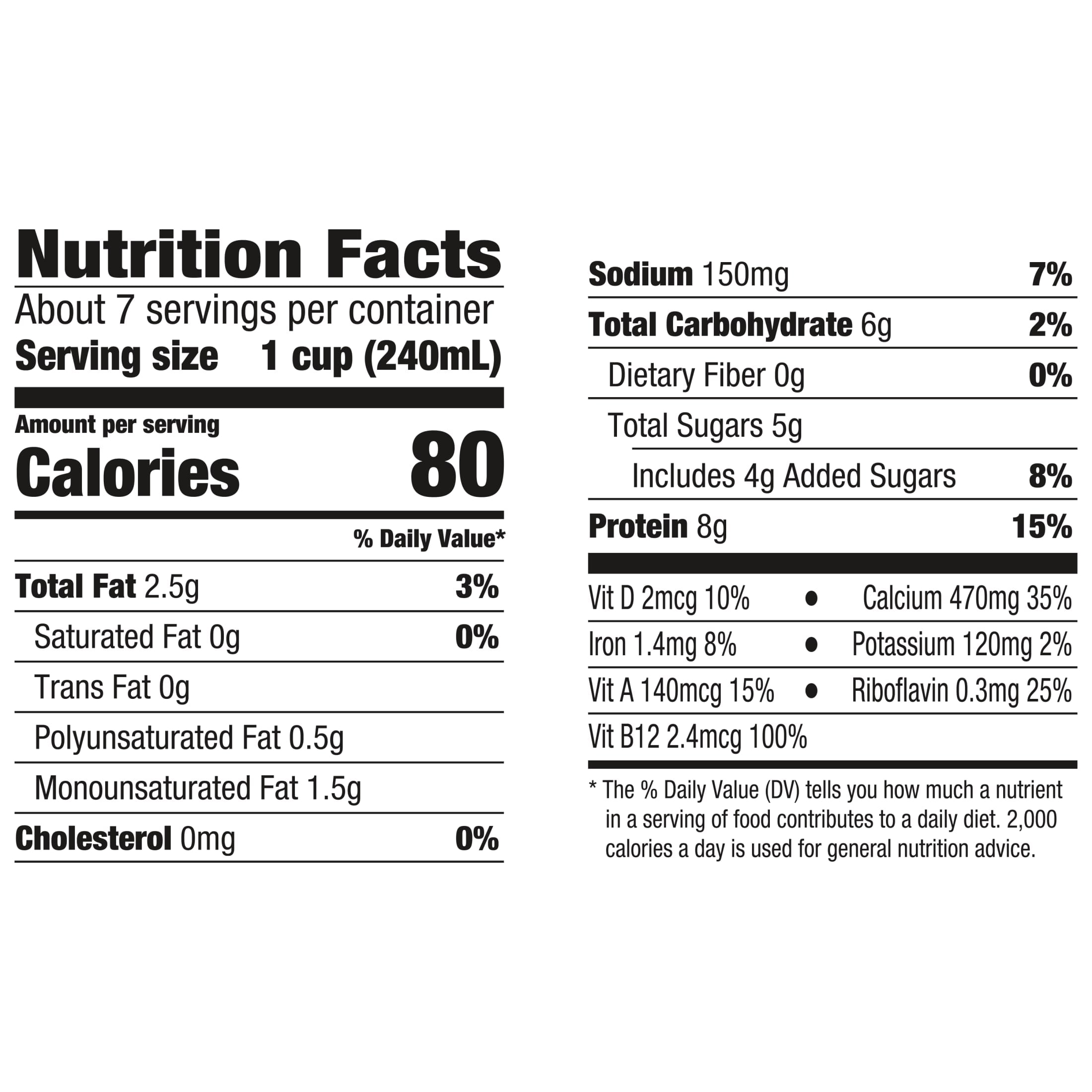 Silk Dairy Free, Gluten Free, Original Protein Almond Milk, 59 fl oz Carton
