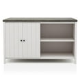 thumbnail image 3 of Furniture of America Ablania Wood 5-Piece Counter Dining Table Set in Off White, 3 of 17