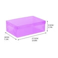 thumbnail image 6 of SLYNSHome Foldable Plastic Shoe Box Organizer Storage Stackable Transparent Tidy Box 10x7x3.7in Space Saving - Purple, 6 of 7