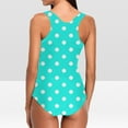 thumbnail image 5 of DDAPJ pyju Womens One Piece Swimsuits Cute Polka Dot Print Beach Swimwear Tummy Control Slimming Bathing Suits Sport Swimsuits Sky Blue XXL, 5 of 6