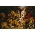 thumbnail image 2 of Rubens, Peter Paul 32x23 Gold Ornate Wood Framed with Double Matting Museum Art Print Titled - Daniel in the Lions Den, 2 of 4