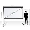 thumbnail image 3 of InstaHibit 120" Portable Projector Screen w/ Stand 16:9 HD Detachable Outdoor Home Theater Office Camping Backyard Movie Projection, 3 of 9