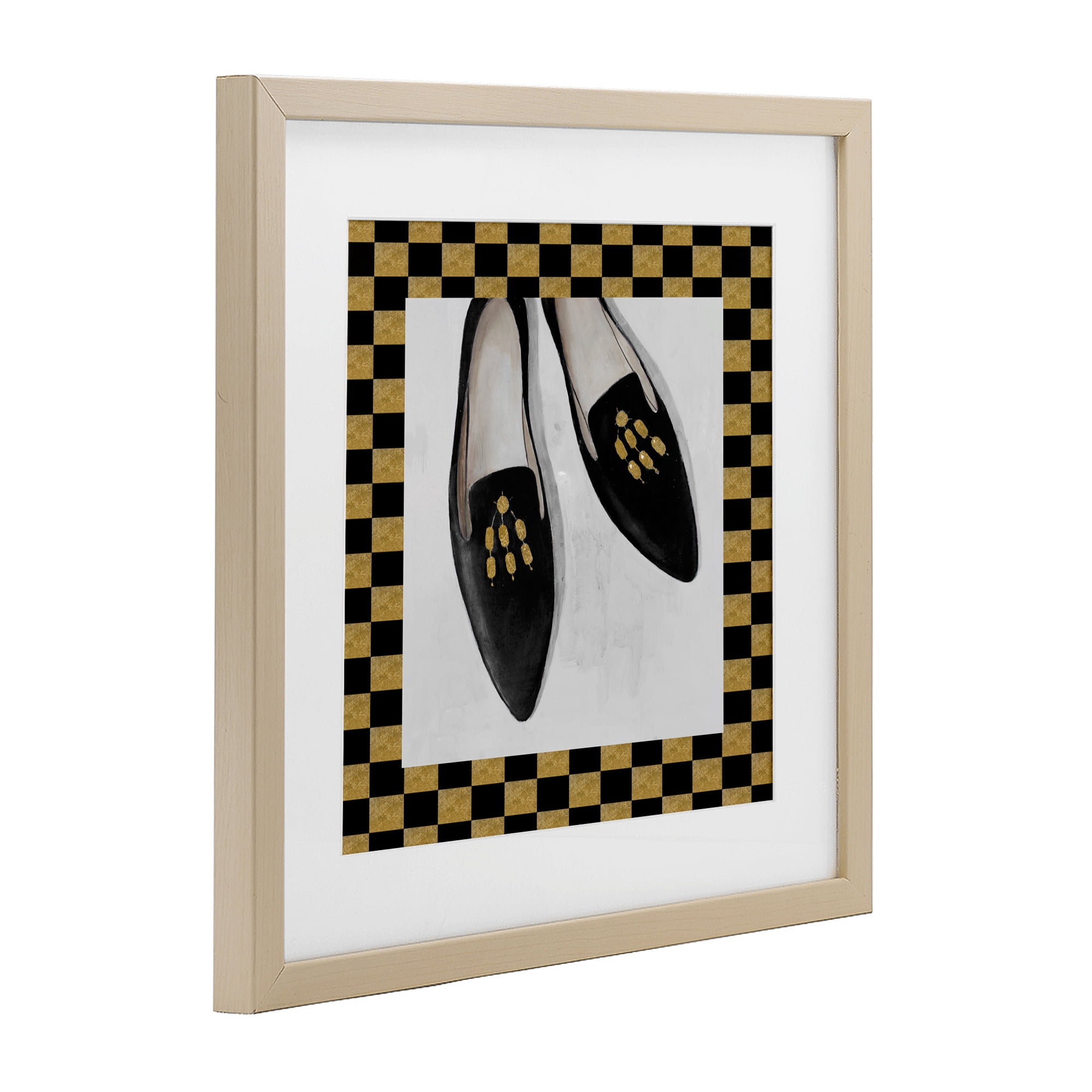 Stupell Industries Luxe Black Flats Birch Framed Print Under Glass, design by Lorenzo Collective