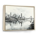 thumbnail image 2 of Designart "Cityscape Sketch Hong City painting I" Hong Kong Floater Framed Wall Decor, 2 of 7