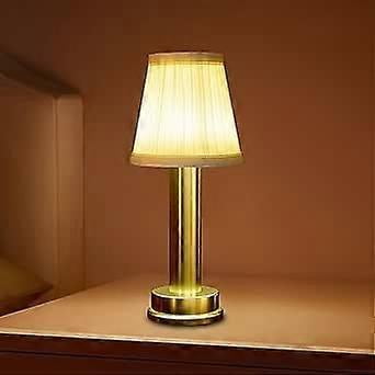 Cordless LED Table Lamp with Battery, Rechargeable Table Lamp Outdoor Battery Operated USB Desk Lamp Bedroom Bedside Lamp with Fabric Shade, for Livin