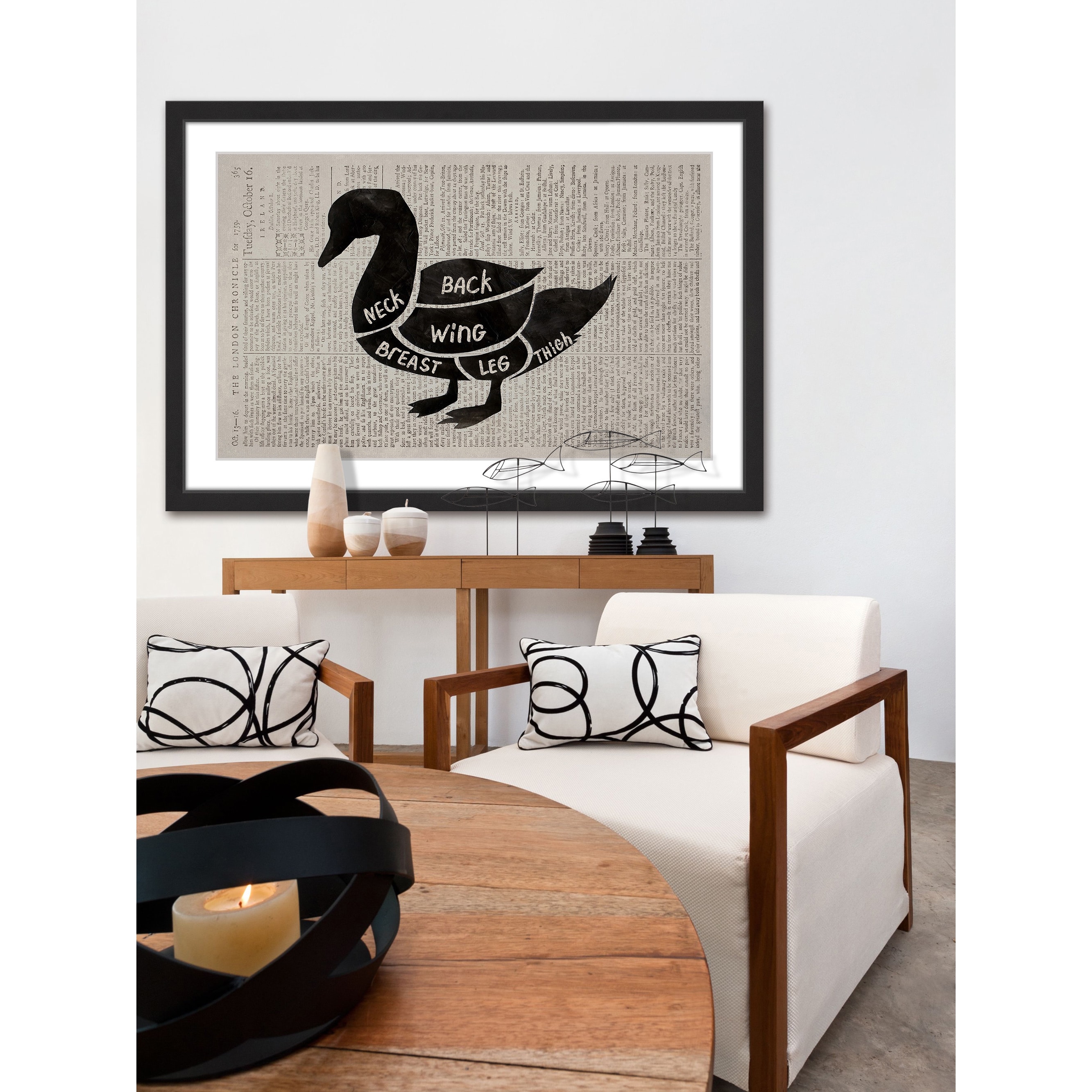 "Duck Cuts" Framed Painting Print