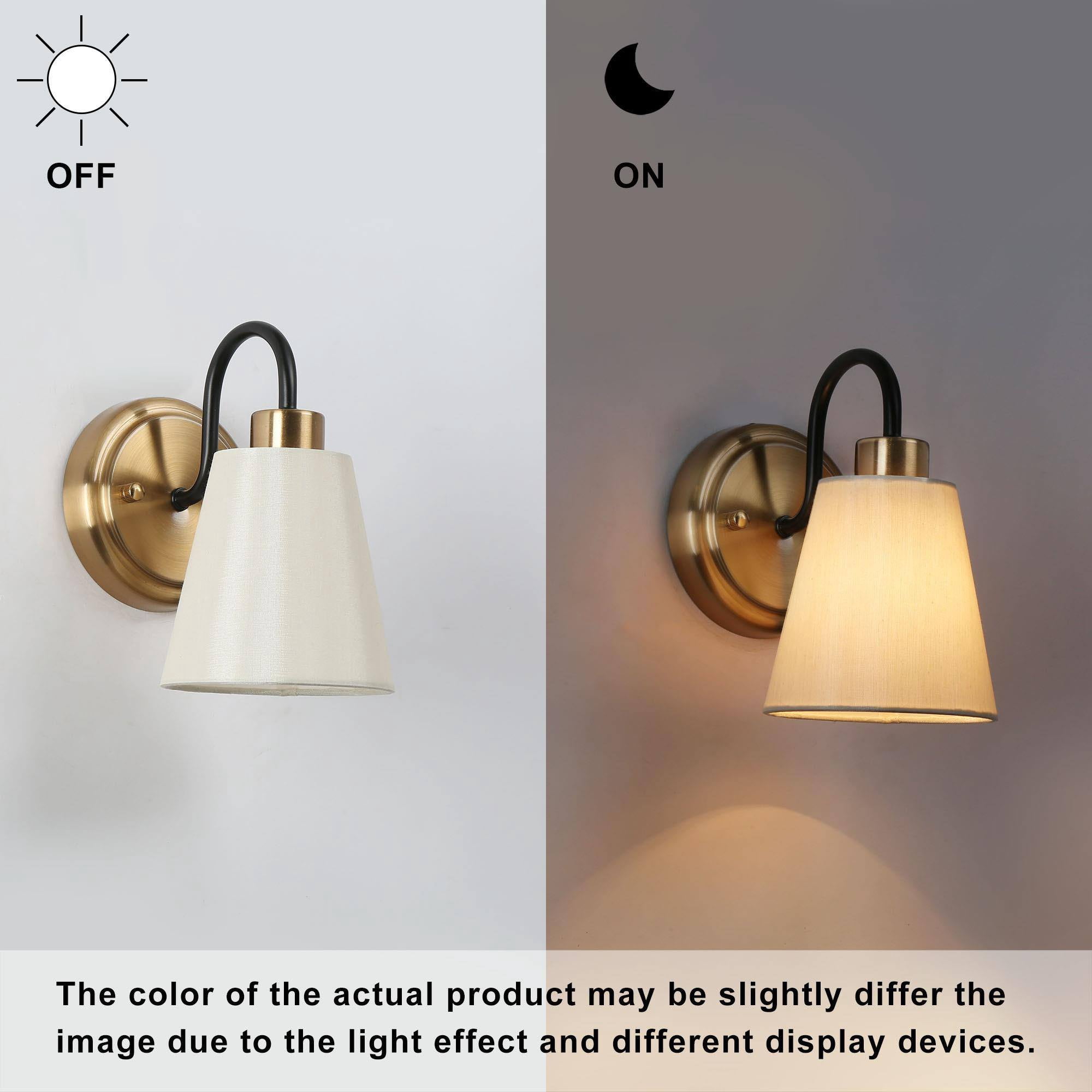 LNC Jacarmellia 5-in W 1-Light Polished Gold Modern/Contemporary LED Wall Sconce
