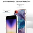 thumbnail image 4 of ELEHOLD for iPhone SE 2022 4.7 inch Marble Case, Clear Electroplated Frame Soft TPU Anti-Scratch Wear-Resistant Wireless Charging Slim Fit Transparent Case for iPhone SE 3rd Generation 2022, Purple, 4 of 6