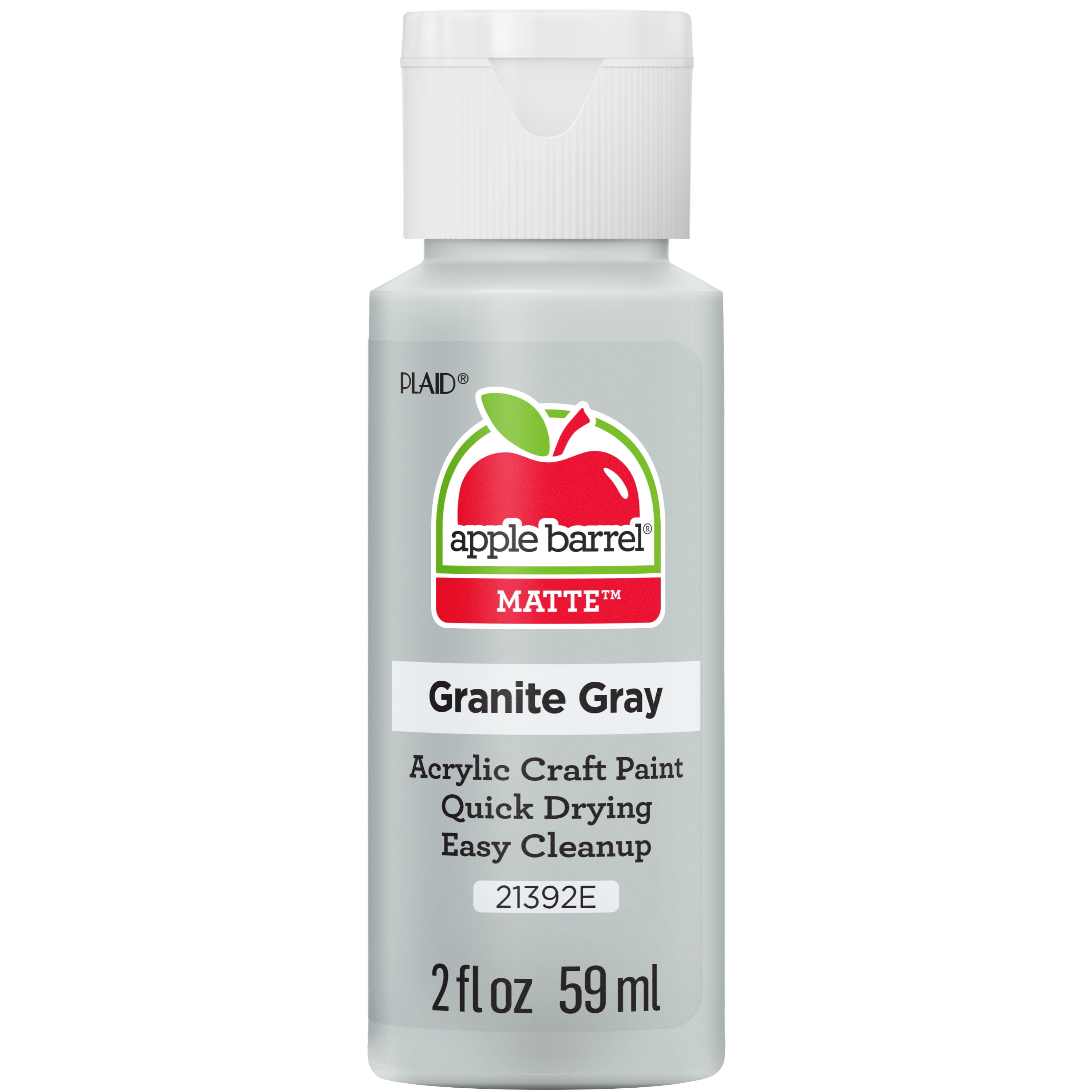 Apple Barrel Acrylic Craft Paint, Matte Finish, Granite Gray, 2 fl oz
