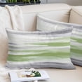 thumbnail image 2 of Sage Green Gray Oversized Pillow Covers, Neutral Abstract White Ombre Texture Soft Throw Pillow Cases with Invisible Zipper, Decorative Pillowcase Pillows Protectors for Sofa Bed Couch 24"x36", 2 of 9