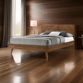 thumbnail image 6 of Benjara Nova Rem King Size Platform Bed- Chevron Pattern Headboard- Walnut Brown, 6 of 6