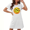 thumbnail image 2 of Meichang Short Sleeve Nightgown for Women Women's Halloween Nightgown Sleepwear Tshirt Dress Halloween Print Sleepshirt Summer Fall Crew Neck Loose Nightshirts, 2 of 4