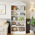 thumbnail image 1 of Tribesigns 73 Inch Tall Bookcase, Modern 5-Shelf White Library Bookshelf with Storage Shelves, 1 of 5