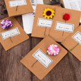 thumbnail image 3 of Tarjeta de felicitación de flores secas de papel Kraft, tarjeta de felicitación creativa, bendiciones de vacaciones, tienda de flores, tarjeta de regalo, 3 of 4